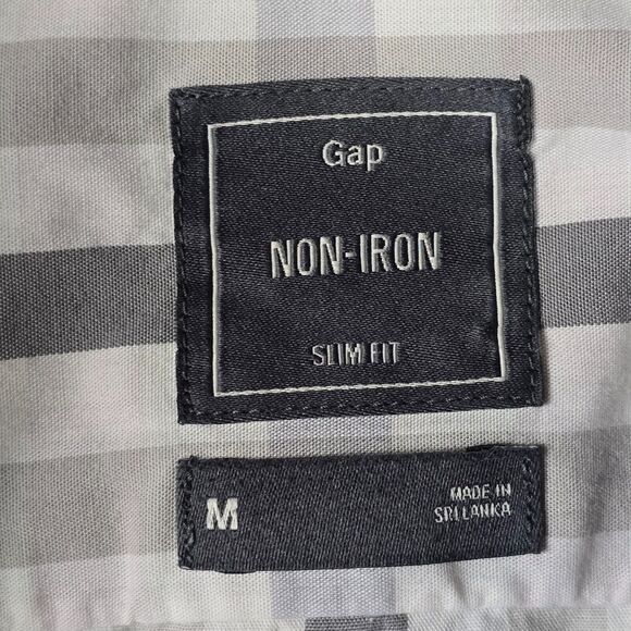 Gap Men’s Non-Iron Slim Fit Dress Shirt | Plaid Button-Up | Long Sleeve | Medium - Picture 3 of 16